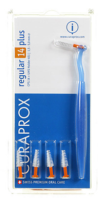 CURAPROX CPS REGULAR CPS 14 CON 5 SCOVOLINI + SUPPORTO - Metafarm