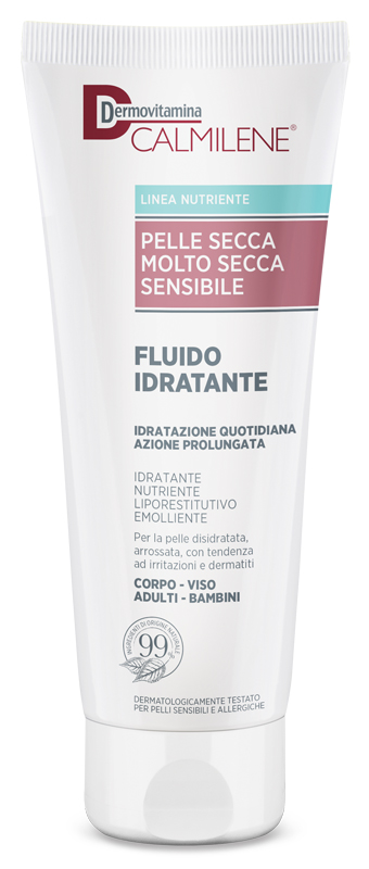 DERMOVITAMINA CALMILENE FLUIDO IDRATANTE PER PELLE SECCA, MOLTO SECCA E SENSIBILE 250 ML - Metafarm