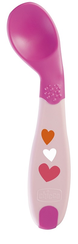 CHICCO CUCCHIAIO ANGOLATO 8M+ ROSA - Metafarm