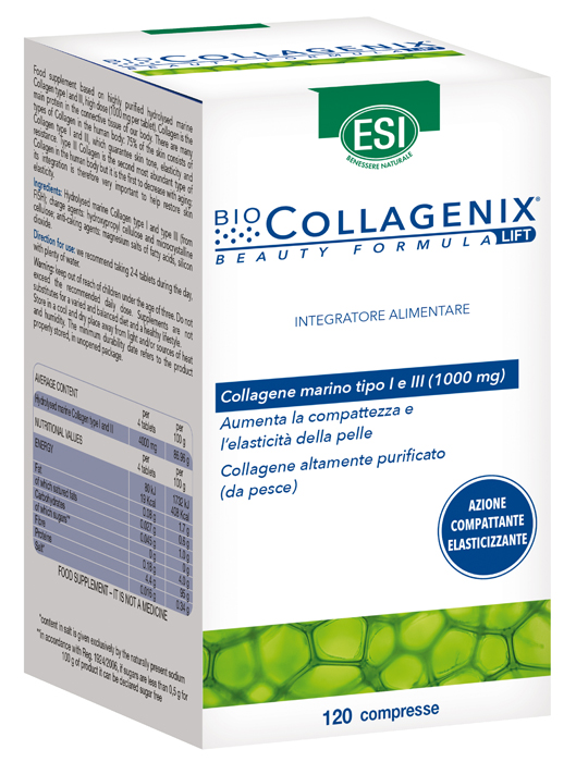 ESI BIOCOLLAGENIX 120 COMPRESSE - Metafarm