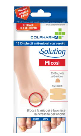 DISCHETTO ANTIMICOSI CON CEROTTO COLPHARMA 15 PEZZI - Metafarm