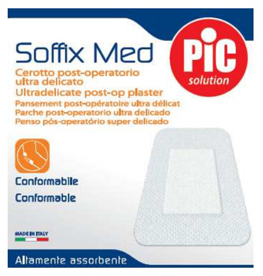CEROTTO IN TNT ADESIVO 10X8 CM CON COMPRESSA ASSORBENTE 4,5X5,5 CM PIC SOFFIX MED 1 PEZZO - Metafarm