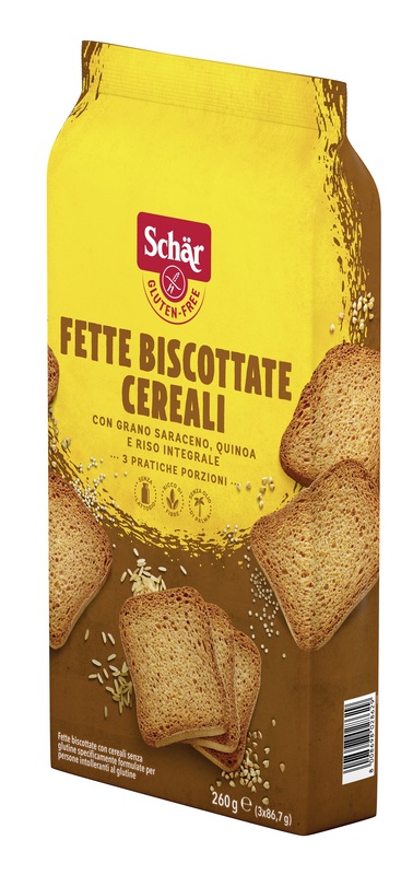SCHAR FETTE BISCOTTATE CEREALI 3 PORZIONI DA 86,7 G - Metafarm