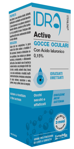 GOCCE OCULARI STERILENS IDRA ACTIVE 10 ML CON ACIDO IALURONICO 0,15% - Metafarm