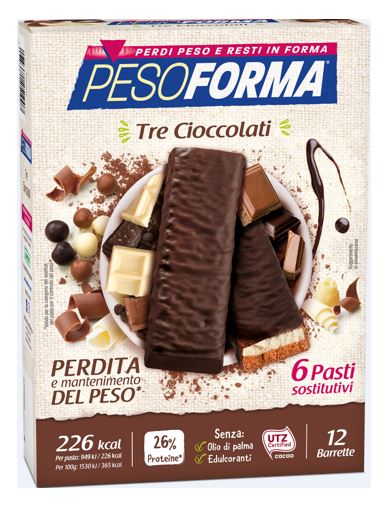 PESOFORMA BARR 3 CIOCCOLATI 372 G - Metafarm