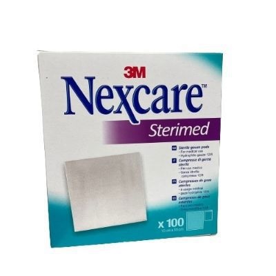 GARZA COMPRESSA NEXCARE STERIMED IN COTONE 20 FILI 18X40CM MULTILINGUAL 100 PEZZI - Metafarm