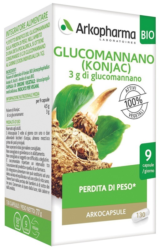 ARKO CAPSULE GLUCOMANNANO BIO 130 CAPSULE - Metafarm