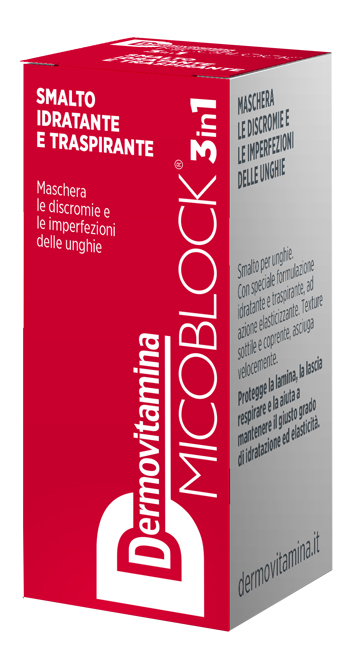 DERMOVITAMINA MICOBLOCK 3 IN 1 SMALTO IDRATANTE E TRASPIRANTE ROSSO 5 ML - Metafarm