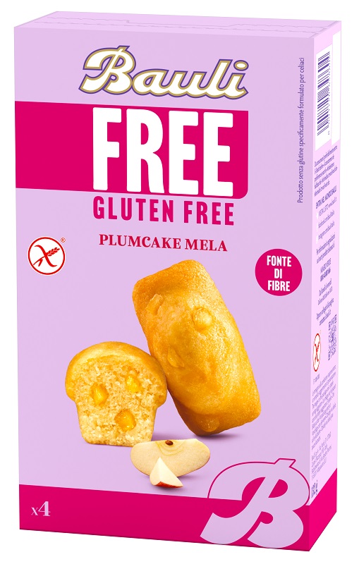 BAULI FREE PLUMCAKE MELA 4 PEZZI DA 33 G - Metafarm