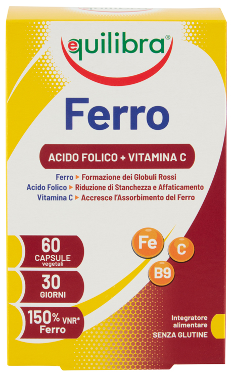 FERRO CON ACIDO FOLICO + VITAMINA C 60 CAPSULE - Metafarm