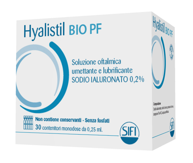 HYALISTIL BIO PF SOLUZIONE OFTALMICA PHOSPHATE FREE MONODOSE A BASE DI ACIDO IALURONICO 0,2% 30 FLACONCINI 0,25 ML - Metafarm