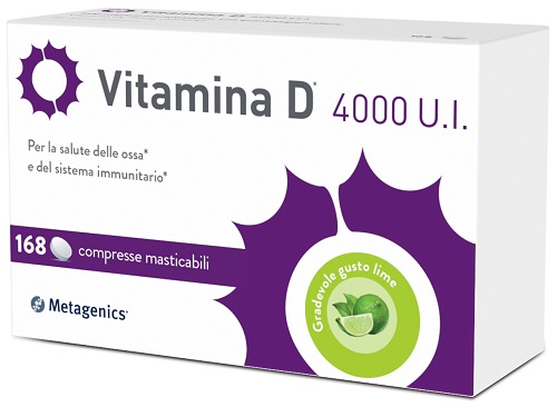 VITAMINA D 4000UI 168 COMPRESSE MASTICABILI - Metafarm