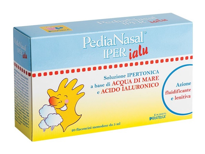 PEDIANASAL IPER SOLUZIONE IPERTONICA CON ACIDO IALURONICO 20 FLACONCINI MONODOSE DA 5 ML - Metafarm