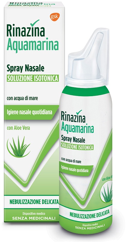 RINAZINA AQUAMARINA ISOTONICA ALOE SPRAY NEBULIZZAZIONE DELICATA 100 ML - Metafarm
