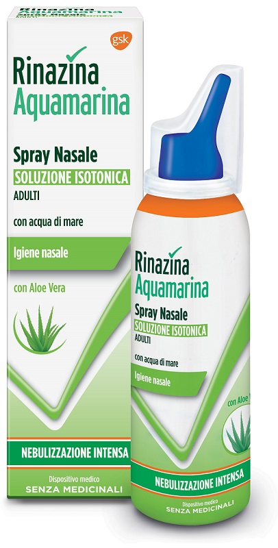 RINAZINA AQUAMARINA ISOTONICA ALOE SPRAY NEBULIZZAZIONE INTENSA 100 ML - Metafarm