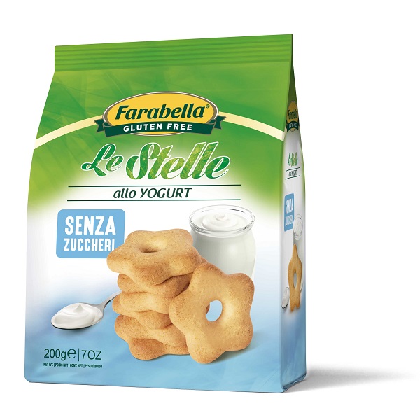FARABELLA BISCOTTI LE STELLE YOGURT SENZA ZUCCHERO 200 G - Metafarm
