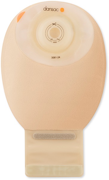 DANSAC NOVALIFE TRE 1 SACCA APERTA OPACA SOFTCONVEX MIDI PER ILEOSTOMIA CON FINESTRA RITAGLIABILE 15-24MM 350 ML 10 PEZZI - Metafarm