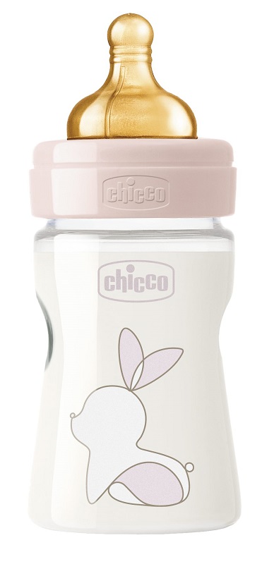 CHICCO BIBERON ORIGINAL 150ML TOUCH 1 FORO GIRL CON TETTARELLA IN CAUCCIU' - Metafarm