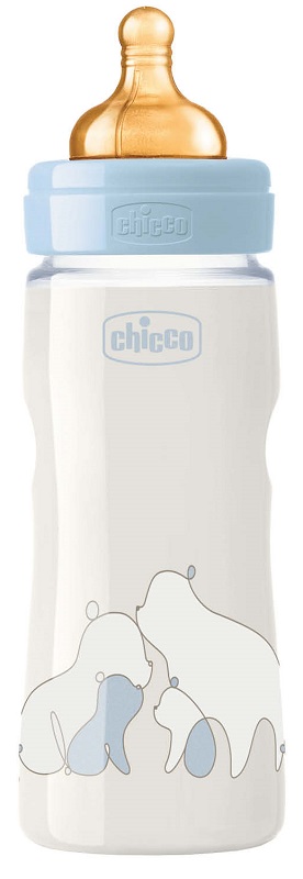 CHICCO BIBERON ORIGINAL 330ML TOUCH REGULAR BOY CON TETTARELLA IN CAUCCIU' - Metafarm
