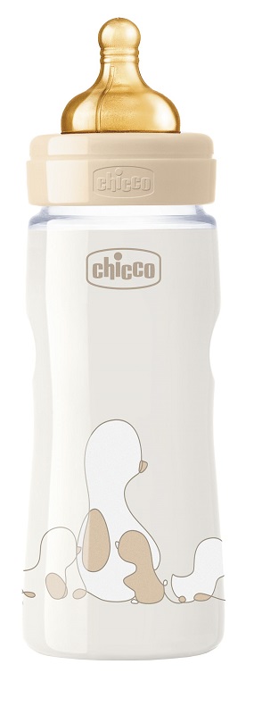 CHICCO BIBERON ORIGINAL 330ML TOUCH REGULAR UNISEX CON TETTARELLA IN CAUCCIU' - Metafarm