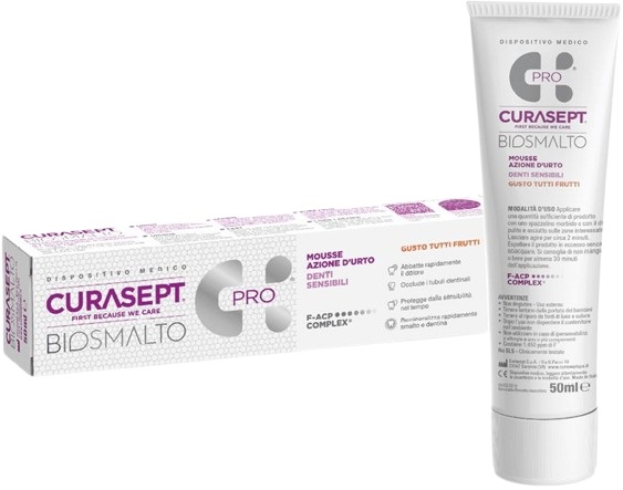 CURASEPT BIOSMALTO MOUSSE DENTI SENSIBILI 50 ML - Metafarm