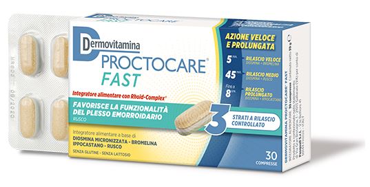 DERMOVITAMINA PROCTOCARE FAST 30 COMPRESSE - Metafarm