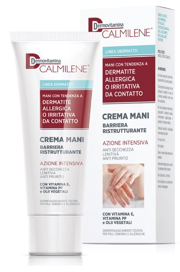 DERMOVITAMINA CALMILENE CREMA MANI BARRIERA RISTRUTTURANTE AZIONE INTENSIVA PER DERMATITE ALLERGICA O IRRITATIVA DA CONTATTO 75 ML - Metafarm