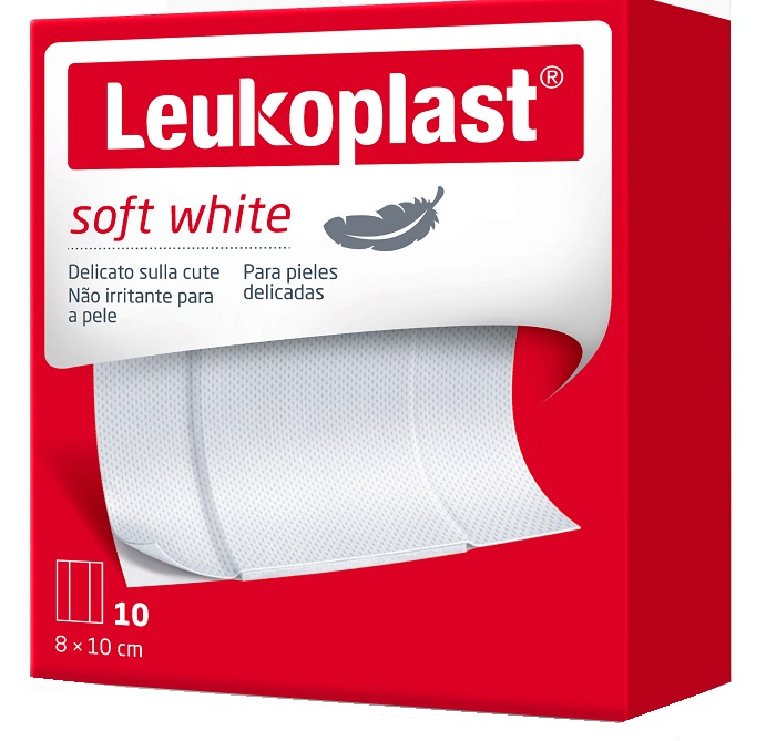 LEUKOPLAST SOFT WHITE 100 X 8 CM 10 PEZZI - Metafarm