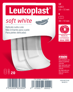 LEUKOPLAST SOFT WHITE 20 PEZZI ASSORTITI - Metafarm