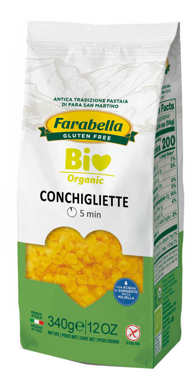 FARABELLA BIO CONCHIGLIETTE MAIS-RISO 340 G - Metafarm
