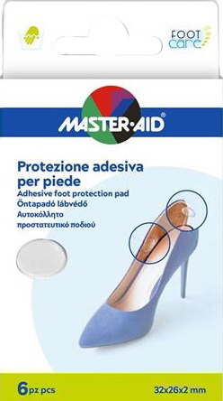 PROTEZIONE ADESIVA MASTER-AID FOOTCARE TRASPARENTE MIX 6 PEZZI A5 - Metafarm