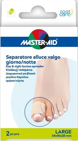 DIVARICATORE ALLUCE GIORNO/NOTTE MASTER-AID FOOTCARE LARGE 2 PEZZI D12 - Metafarm