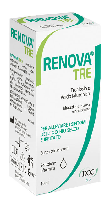 RENOVA TRE COLLIRIO A BASE DI TREALOSIO E ACIDO IALURONICO 10 ML SENZA CONSERVANTI - Metafarm