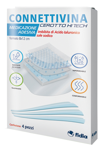 CEROTTO CONNETTIVINA HITECH 8 X 12 CM 4 PEZZI - Metafarm