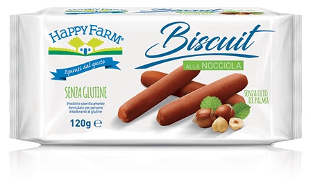 HAPPY FARM BISCUIT NOCCIOLA 120 G - Metafarm