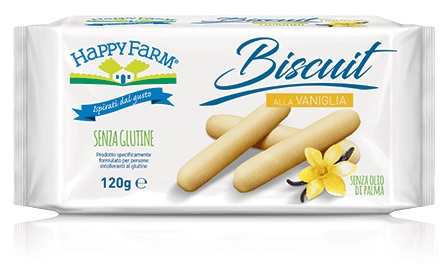 HAPPY FARM BISCUIT VANIGLIA 120 G - Metafarm