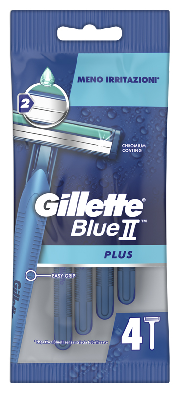 GILLETTE BLUE II USA&GETTA PLUS 4 PEZZI - Metafarm