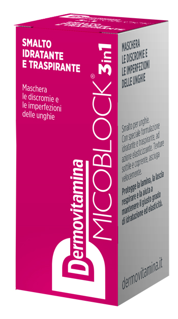 DERMOVITAMINA MICOBLOCK 3 IN 1 SMALTO IDRATANTE E TRASPIRANTE FUCSIA 5 ML - Metafarm
