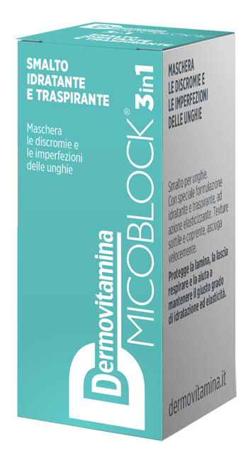 DERMOVITAMINA MICOBLOCK 3 IN 1 SMALTO IDRATANTE E TRASPIRANTE TURCHESE 5 ML - Metafarm