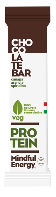 MINDFUL ENERGY BARRETTA AL CIOCCOLATO CON CANAPA-ARANCIA-SPIRULINA 60 G - Metafarm