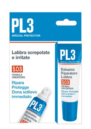 PL3 BALSAMO RIPARATORE LABBRA SOS CON ASTUCCIO 7,5 ML - Metafarm