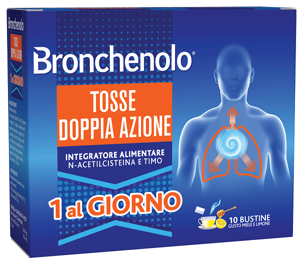 BRONCHENOLO TOSSE DOPPIA AZIONE 10 BUSTINE - Metafarm