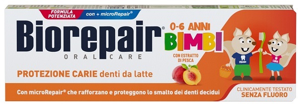 BIOREPAIR ORAL CARE KIDS 0-6 ANNI DENTI DA LATTE DENTIFRICIO CON ESTRATTO DI PESCA 50 ML - Metafarm