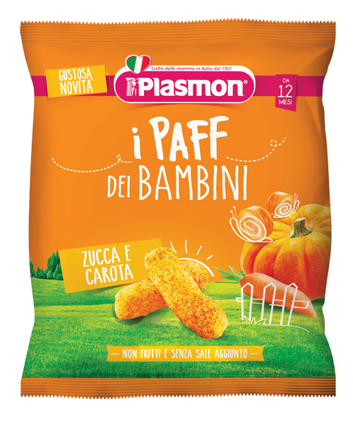 PLASMON DRY SNACK PAFF ZUCCA CAROTE 15 G - Metafarm