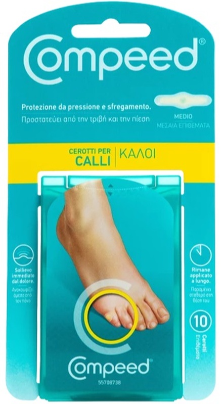 COMPEED CEROTTI PER CALLI MEDIO 10 PEZZI - Metafarm