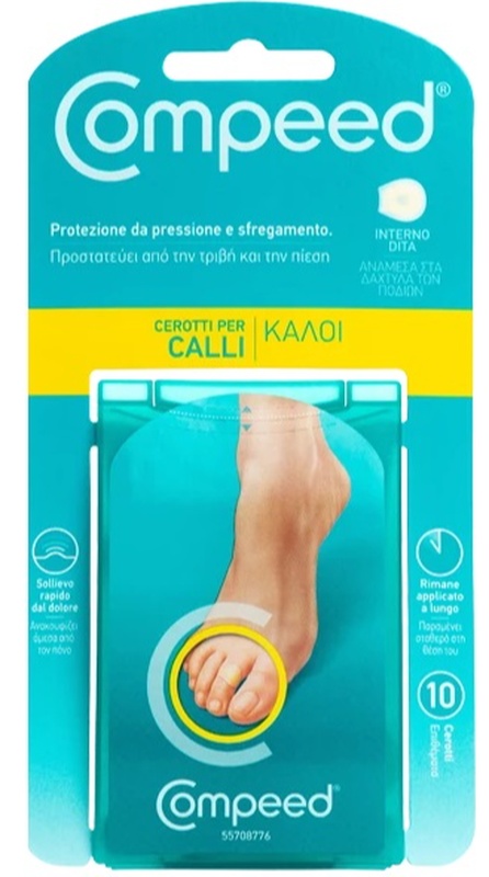 COMPEED CEROTTI PER CALLI INTERNO DITA 10 PEZZI - Metafarm