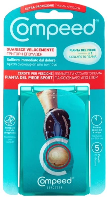 COMPEED CEROTTI PER VESCICHE PIANTA PIEDE SPORT 5 PEZZI - Metafarm