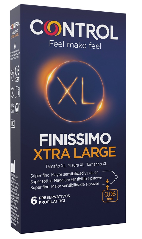 CONTROL FINISSIMO XTRA LARGE 6 PEZZI - Metafarm