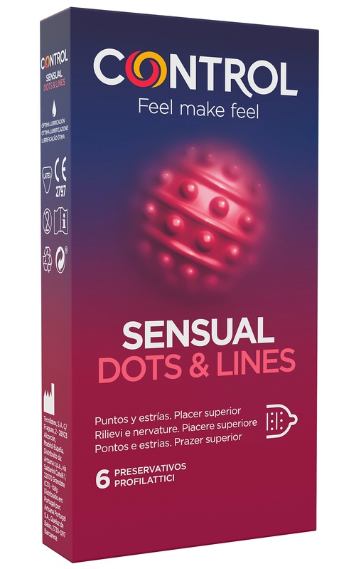 CONTROL SENSUAL DOTS&LINES 6 PEZZI - Metafarm