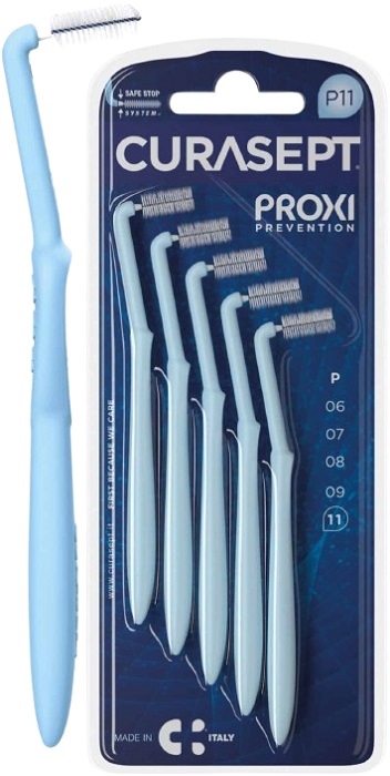 CURASEPT PROXI ANGLE P11 AZZURRO/LIGHT BLUE 5 PEZZI - Metafarm